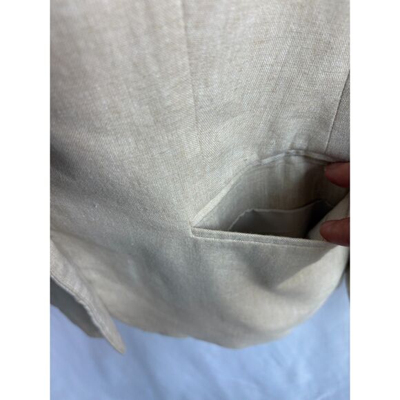 J Crew Cream Beige Linen Blazer 10 Career Work Professional Minimalist Classy - Picture 6 of 11